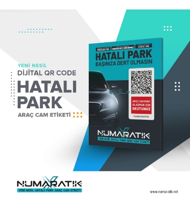 250 Adet QR Kodlu Numaratik Parktel Araç Numaratörü resmi